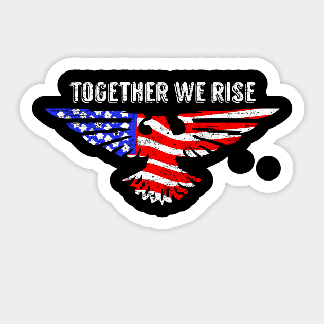 Together We Rise Sticker by Red Wolf Rustics And Outfitters